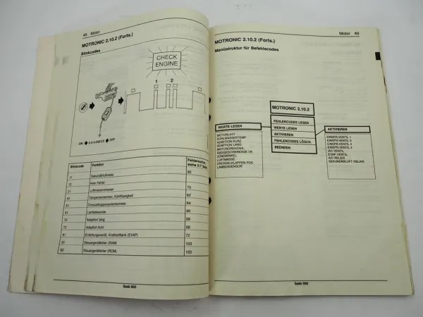 Saab 900 II NG 1994 Diagnose Fehlersuche ISAT Werkstatthandbuch