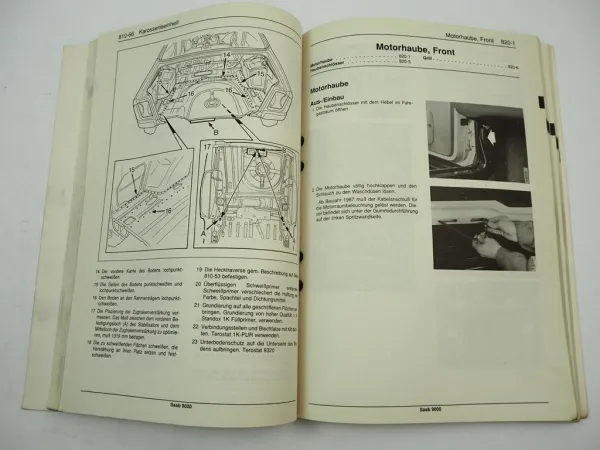 Saab 9000 YS3C 1985 - 1993 Karosserie Werkstatthandbuch Reparaturanleitung