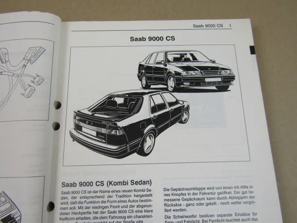 Saab 9000 YS3C 1992 Neuheiten Beschreibung Schaltplan Werkstatthandbuch