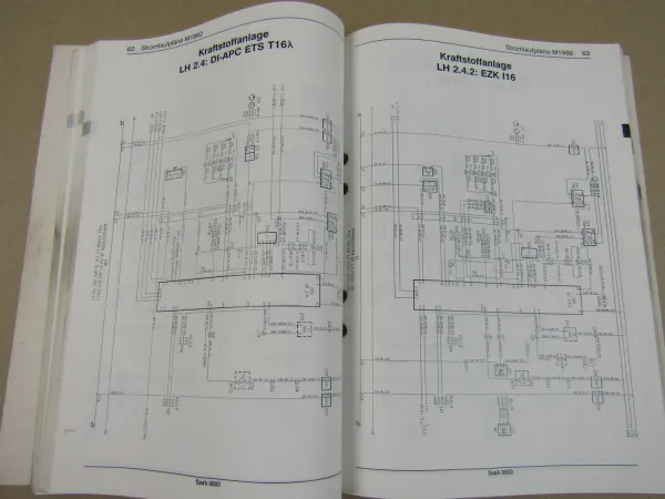 Saab 9000 YS3C 1992 Neuheiten Beschreibung Schaltplan Werkstatthandbuch