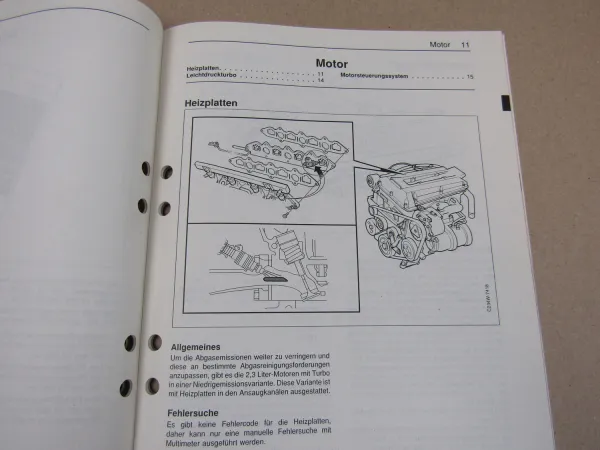 Saab 9000 YS3C Werkstatthandbuch Neuheiten Vorgabezeiten Arbeitszeiten Mechanik