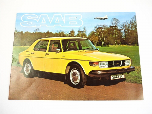 Saab 96V4 99 GL GLE EMS Prospekt Brochure 1970er Jahre