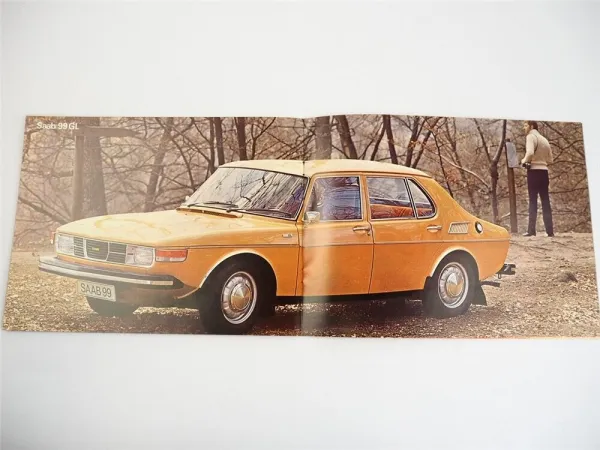 Saab 99 GL Saloon Limousine Prospekt Brochure 1975