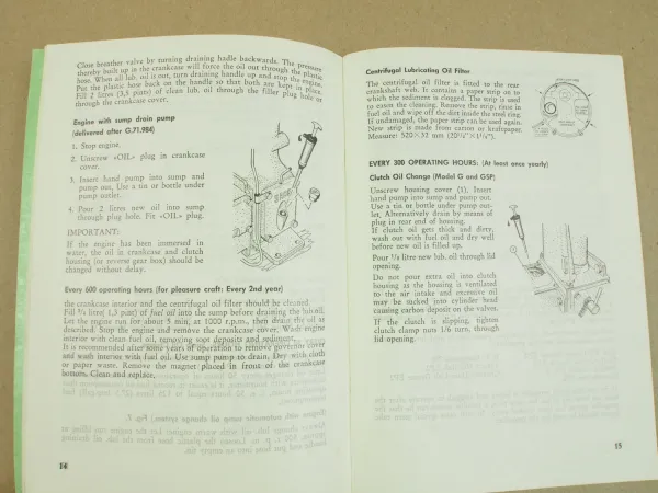 SABB diesel Type G Instruction Book Parts List GG GSP Diesel Engine Boat 1973