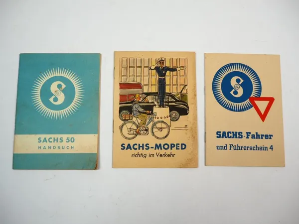 Sachs 50 Moped Betriebsanleitung Handbuch 1956 + 2x Hinweise für Sachs Fahrer