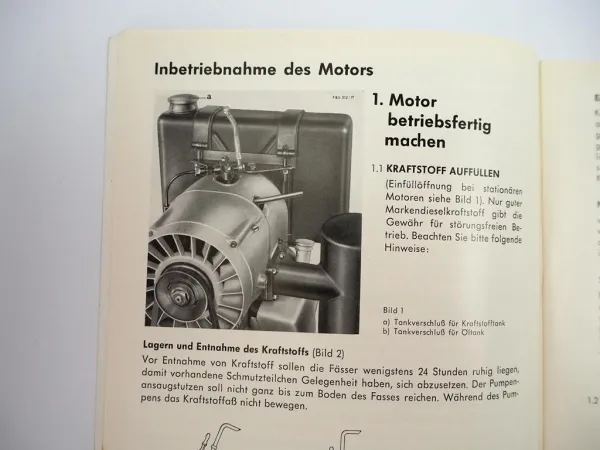 Sachs Diesel 400 Motor Betriebsanleitung Ersatzteilliste Preisliste 1960er Jahre