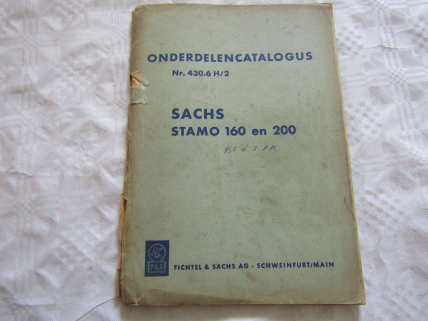 Sachs Stamo 160 200 Onderdelen Catalogus Nr 430.6H/2 in niederländisch