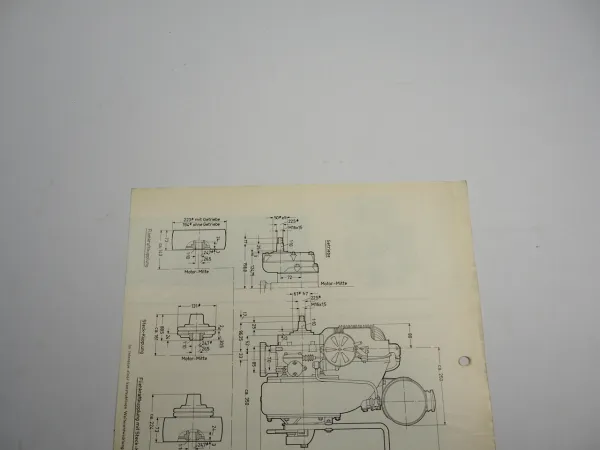Sachs Stamo 400 F S G Motor 10 PS Typenblatt Technische Daten Maße 1965