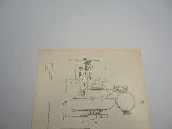 Sachs Stamo 76 RM Rasenmähermotor Typenblatt Technische Daten Maße 1967