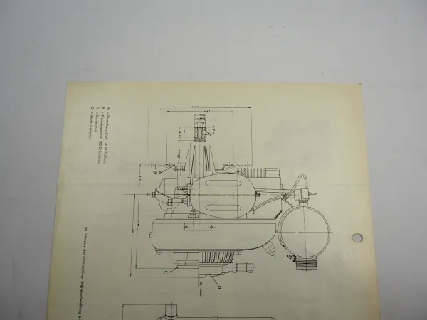 Sachs Stamo SB 96 Rasenmähermotor Typenblatt Technische Daten Maße 1967
