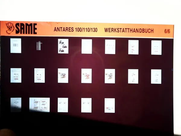 Same Antares 100 110 130 Traktor Werkstatthandbuch Microfich