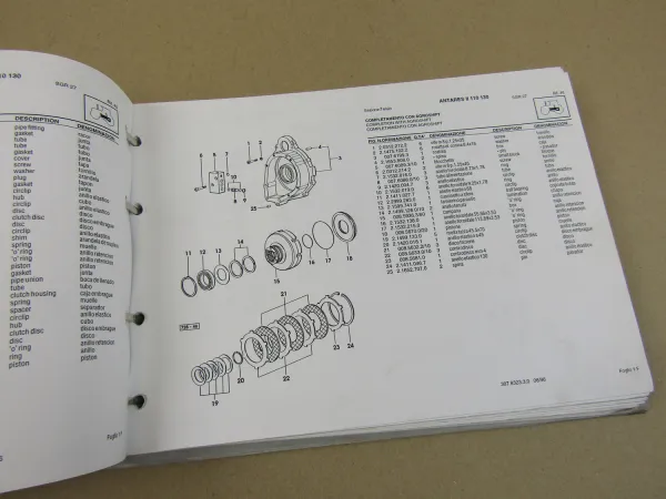 Same Antares II 110 130 Schlepper Ersatzteilliste 1996 Parts List Catalogo
