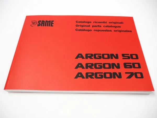 Same Argon 50 60 70 Traktor Ersatzteilliste Catalogo parti di ricambio Spare Parts List 1999