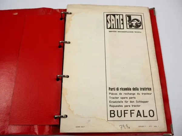 Same Buffalo 120 PS Traktor Ersatzteilliste Parts List 1975