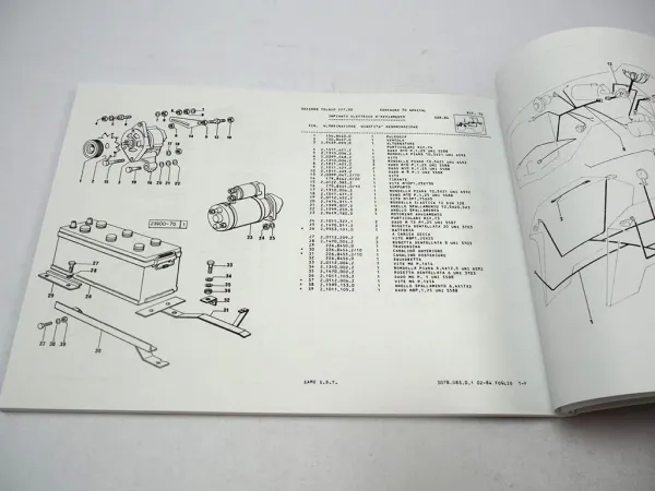 Same Centauro 70 Special Ersatzteilliste Catalogo parti di ricambio della trattrice 1984