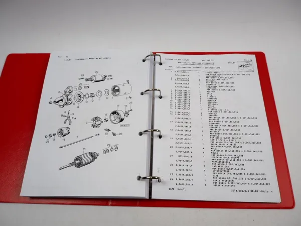 Same Delfino 35 Traktor Ersatzteilliste 1980 Ersatzteilkatalog
