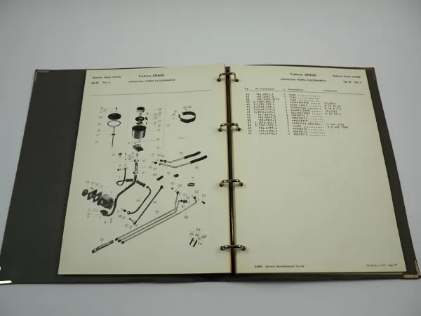 Same Drago + Allrad Traktor Ersatzteilliste Parts List 1972