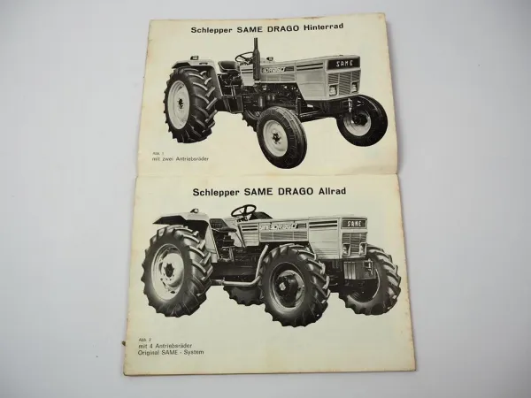 Same Drago Schlepper Bedienungsanleitung Instandhaltung 1972