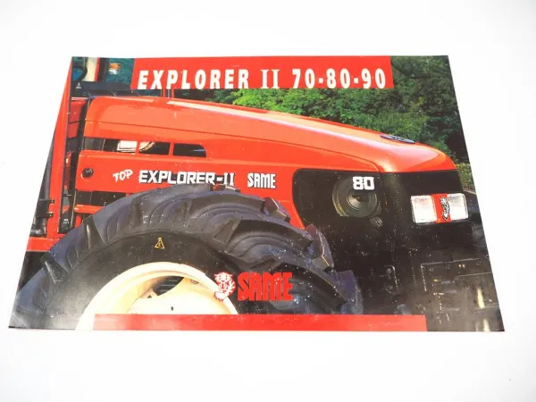Same Explorer II Top 70 80 90 DT Traktor Prospekt Technische Daten 1998