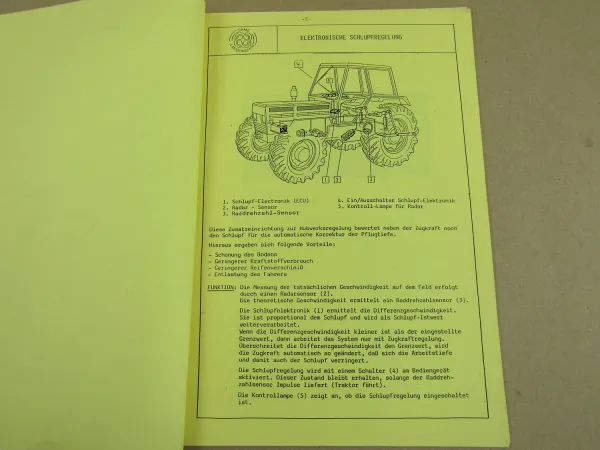 Same Lamborghini Elektron. Hubwerkregelung Schlupfregelung Getriebe 1988