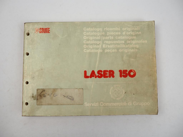 Same Laser 150 Traktor Ersatzteilliste Spare Parts Catalogue 1989