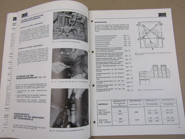 Same Leopard 85 Export Traktor Werkstatthandbuch 1979 Technische Informationen