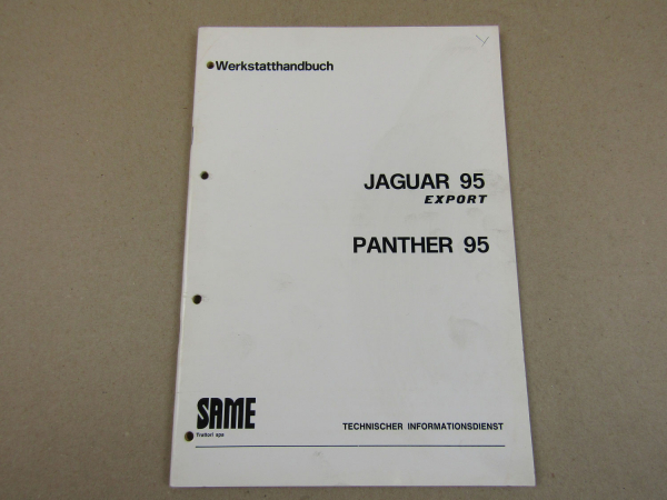 Same Panther Jaguar 95 Export Werkstatthandbuch 1979 Technische Informationen