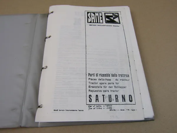 Same Saturno Ersatzteilliste Schlepper Catalogo parti Parts List 1978