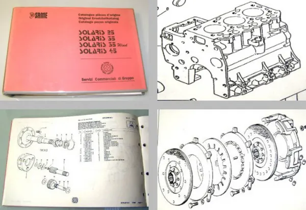 Same Solaris 25 35 Wind 45 Schlepper Ersatzteilliste 1994 Parts Catalogue