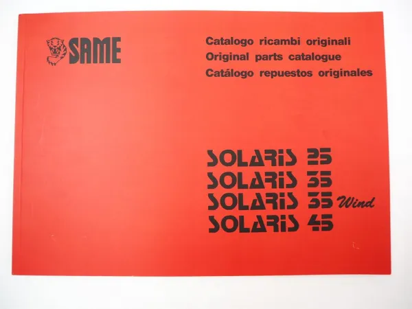 Same Solaris 25 35 Wind 45 Traktor Ersatzteilliste Catalogo parti di ricambio Spare Parts List