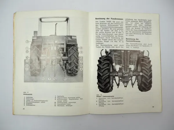 Same Tiger 100 Schlepper Bedienungsanleitung Instandhaltung 1978