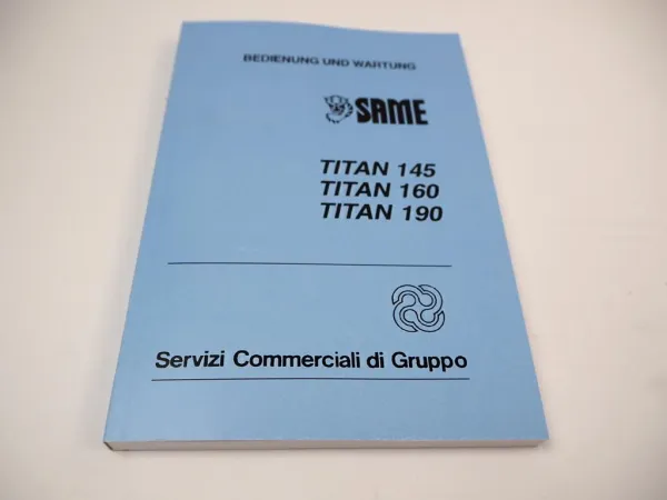 Same Titan 145 160 190 Betriebsanleitung Bedienung & Wartung 1996