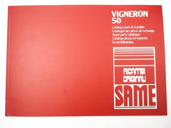 Same Vigneron 50 Traktor Ersatzteilliste Catalogo parti di ricambio Spare Parts List 1984
