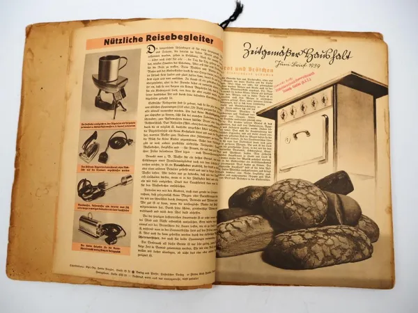 Sammelmappe mit Informationsblättern Zeitgemäßer Haushalt 1936 bis 1939 unvollständig