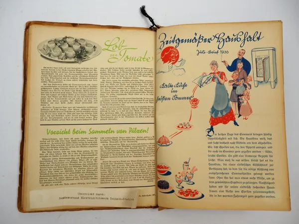 Sammelmappe mit Informationsblättern Zeitgemäßer Haushalt 1936 bis 1939 unvollständig