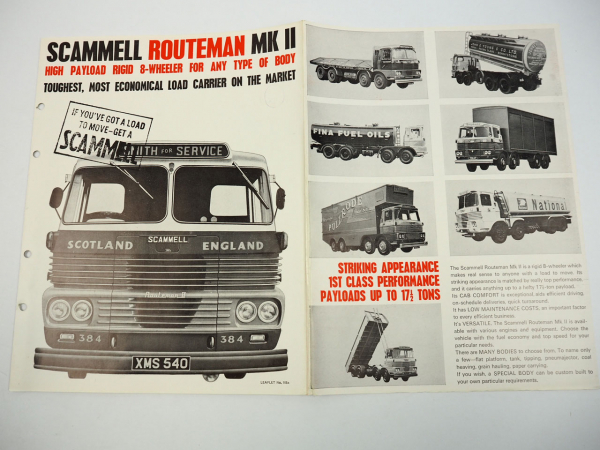 Scammell Routeman MK II 8 wheeler tractor truck brochure 1963