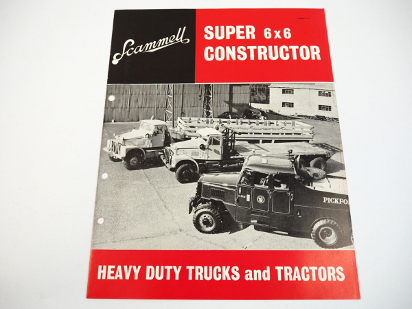 Scammell Super Constructor 6x6 heavy duty Truck tractor brochure ca 1965