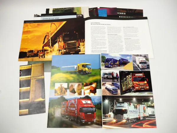 Scania D G L C Klasse LKW Sattelzug Baufahrzeuge Verteiler 10x Prospekt 2004/05