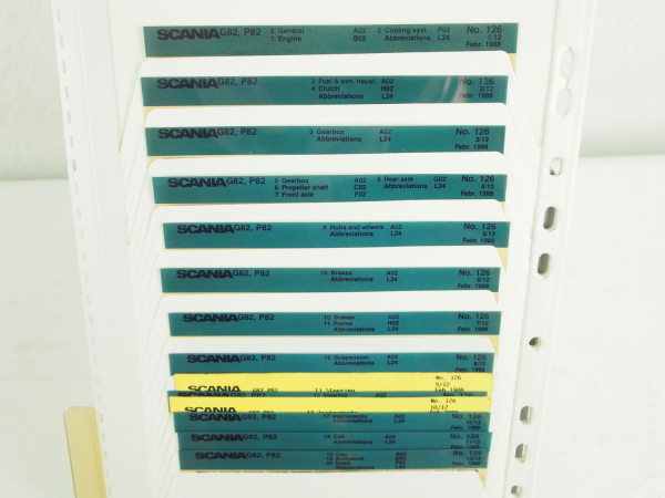 SCANIA G82 P82 Ersatzteilliste Parts List Reservdelskatalog 2/1988