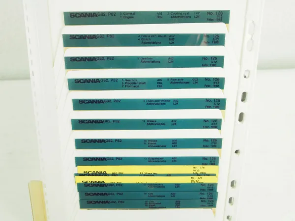 SCANIA G82 P82 Ersatzteilliste Parts List Reservdelskatalog 2/1988