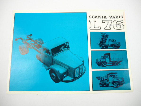 Scania Vabis L76 LKW Prospekt mit technischen Daten ca. 1965