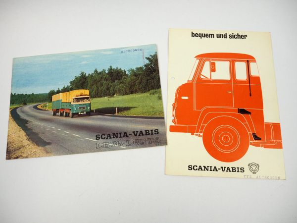 Scania Vabis LB76 LBS76 LKW 2x Prospekt ca. 1965