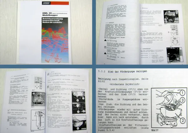 Schaeff HML 30 Serie F Mobilbagger Betriebsanleitung 1993