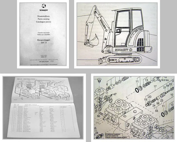 Schaeff HR 13 Raupenbagger Ersatzteilliste Parts List