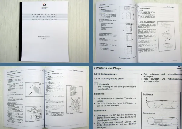 Schaeff HR 22 Raupenbagger Betriebsanleitung 1997