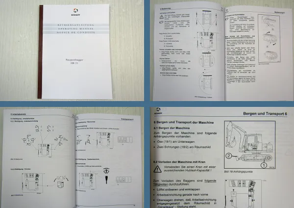 Schaeff HR 31 Raupenbagger Betriebsanleitung 1999