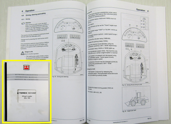 Schaeff SKL 160 Wheel Loader Operating Manual valid from serial-nr 000160/0099