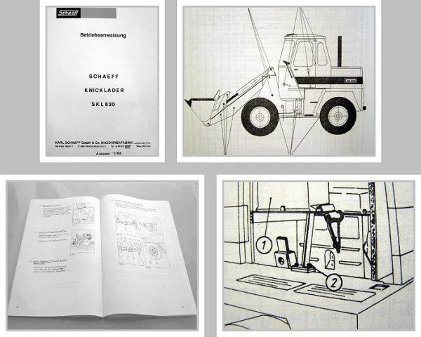 Schaeff SKL 830 Hydraulik Knicklader Betriebsanleitung