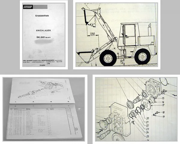 Schaeff SKL 840A Knicklader Betriebsanleitung & Ersatzteilliste