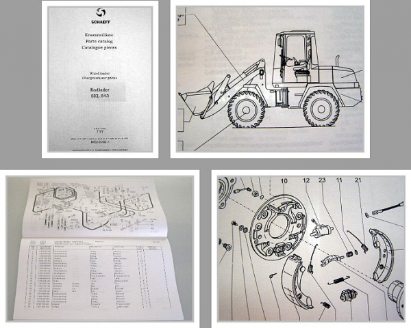 Schaeff SKL 843 Radlader Ersatzteilliste Parts Catalog